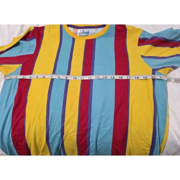Vintage Fresh Prints Of Belair Retro Mens T Shirt Size Medium 90S Striped - Picture 6 of 7